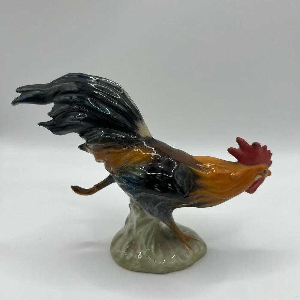 Goebel Hummel CV60 Running Haushahn Rooster Chicken Vintage Collectible Figurine